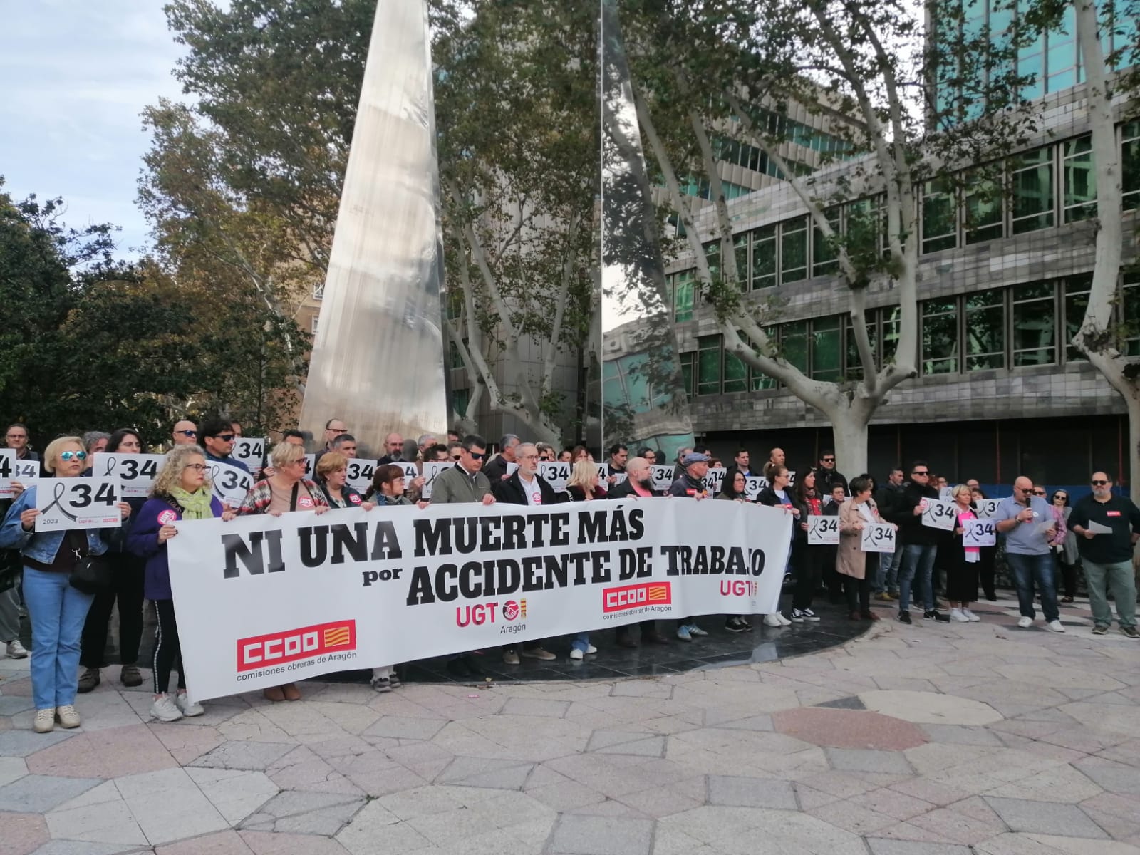 Concentración en Zaragoza contra la siniestralidad mortal