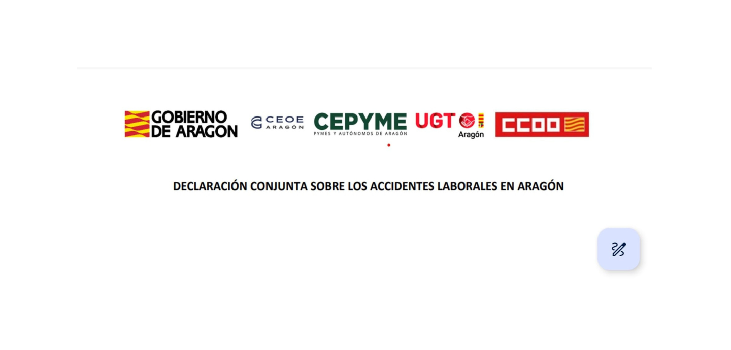 agentes sociales y Gobierno de Aragón