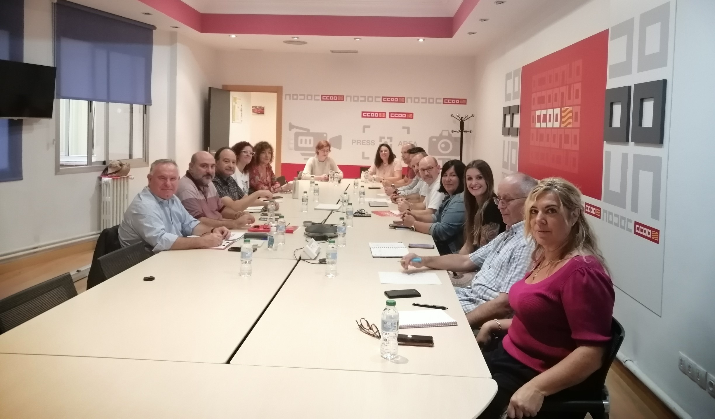 Imagen de las Comisiones Ejecutivas de UGT y CCOO Aragón