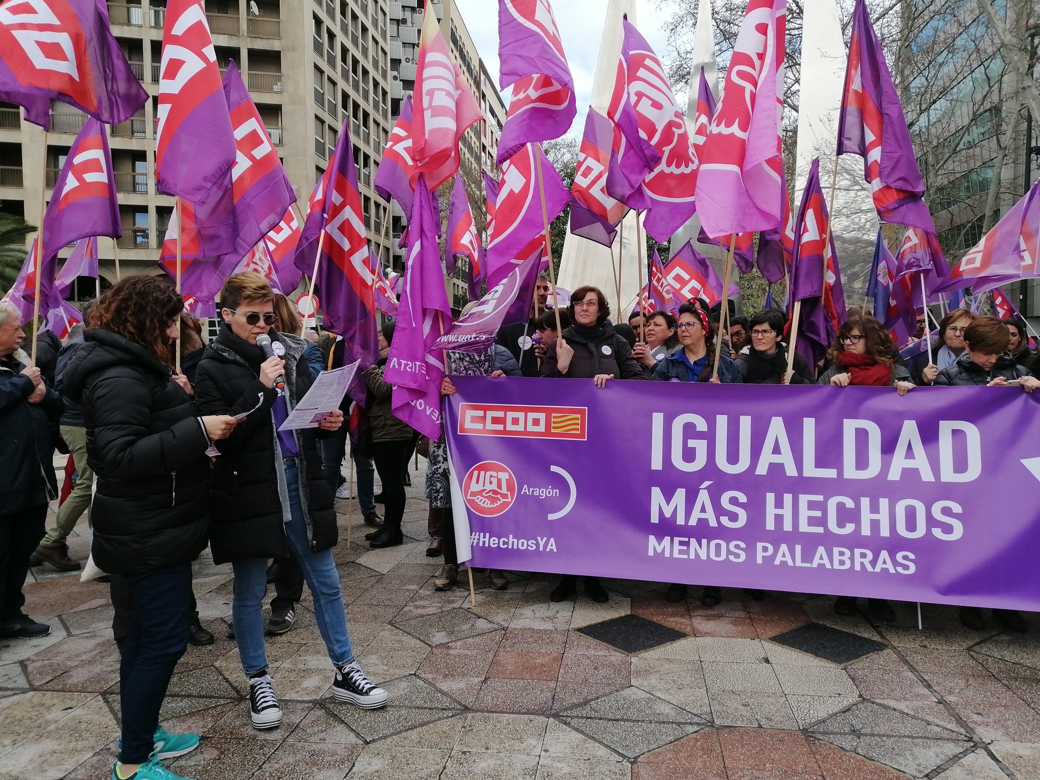 UGT y CCOO Aragón llaman a la participación el 8M