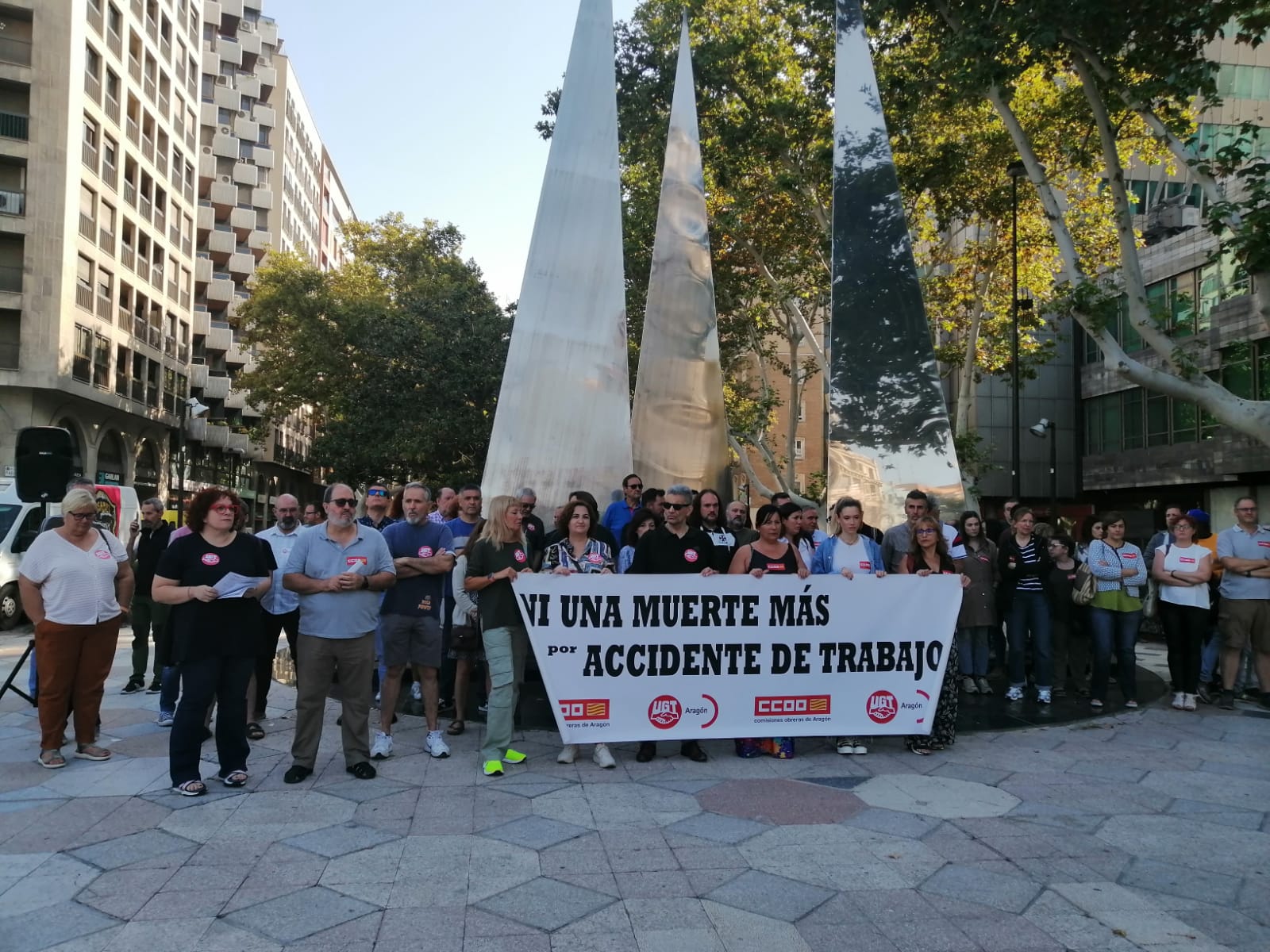 Concentracion en protesta accidentes de trabajo